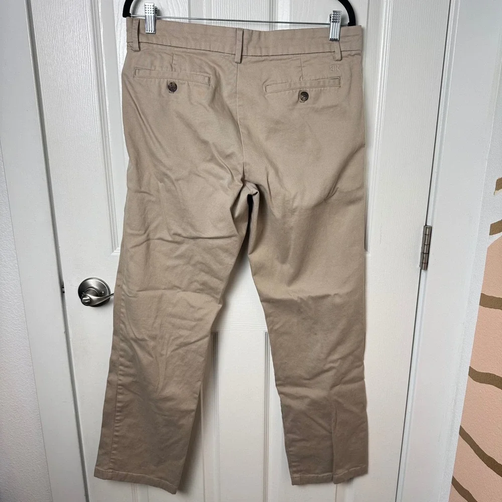 Banana Republic Chino Pants Mens 32x32 Tan Cotton Stretch Straight Leg Casual